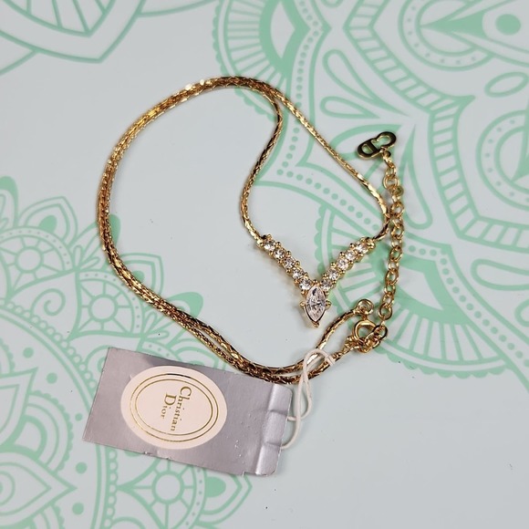 Vintage Signed CD Christian Dior Necklace - Still has store tag - Picture 6 of 7